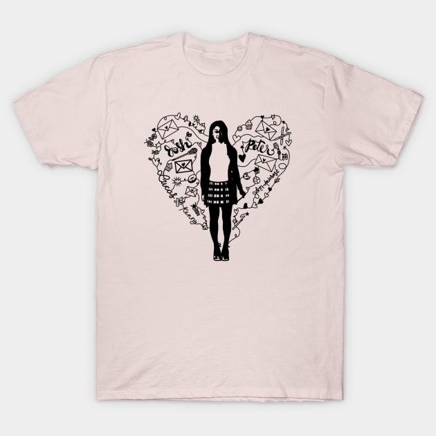 To All the Boys Trilogy - Lara Jean Song Covey - Lana Condor T-Shirt by Kath Fernweh